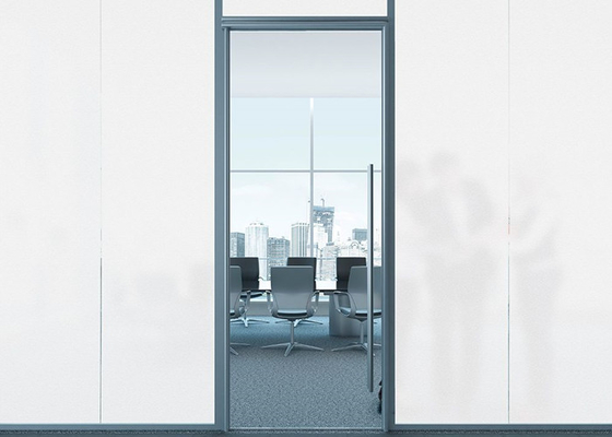 White Sand Frosted 0.8mm Static Cling Privacy Window Film Dengan PET Rilis Liner