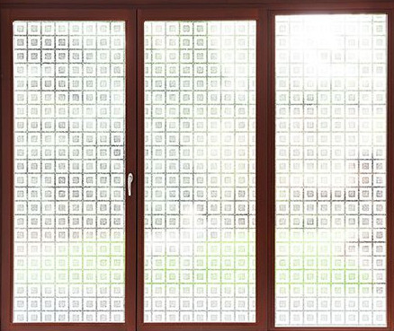 Two Tone Sparkle Privacy Removable Dekoratif Kaca Film Kaca Statis Cling