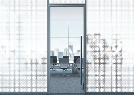 Two Tone Sparkle Privacy Removable Dekoratif Kaca Film Kaca Statis Cling