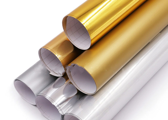 Periklanan Film Dekoratif Metalik PVC Pemotongan Warna vinil 0.61MX50M