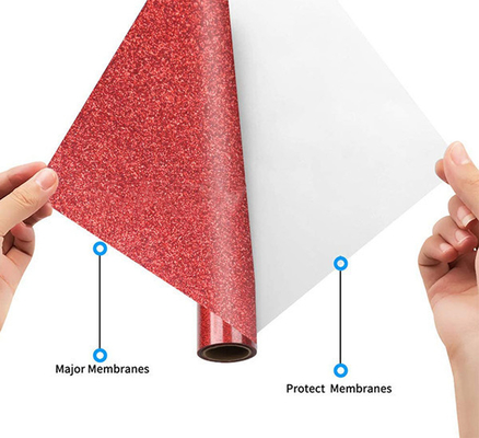 TPU Glitter Heat Transfer Film Gulungan Warna-warni Untuk Pakaian