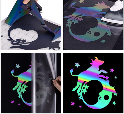Rainbow DTF Heat Transfer Film Gulungan Sheets Machine Dapat Dicuci 1.64x82ft
