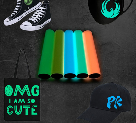 Puff Photoluminescent PU Thermo Film HTV Akrilik Dye Heat Transfer Film