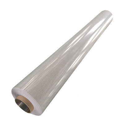 PVC Acrylic High Intensity Prismatic Sheeting Tanda Lalu Lintas Terpal Reflektif Putih