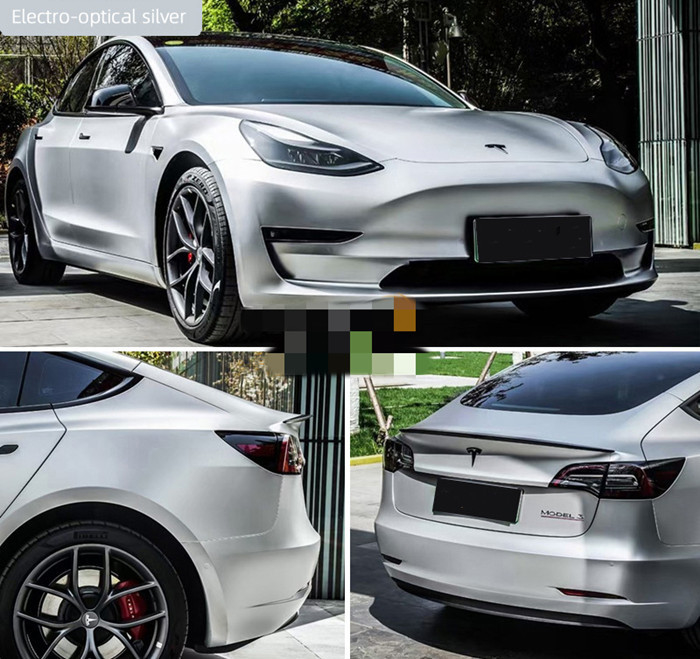 Tahan Lama Tahan UV Matte Car Vinyl Wrap Gelembung Gratis Warna Perak