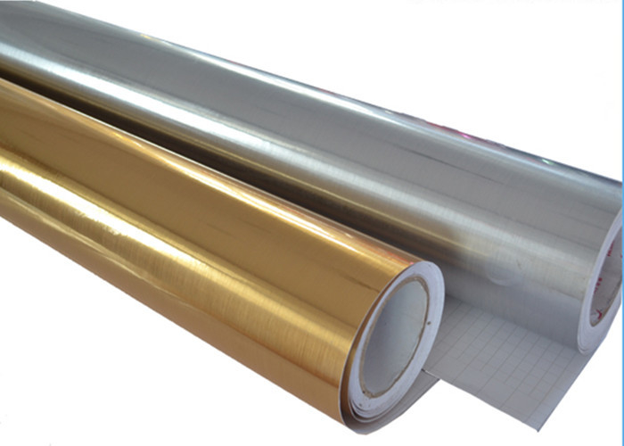 PVC Brushed Golden Silver Color Cutting vinil Film Untuk Dekorasi Jendela