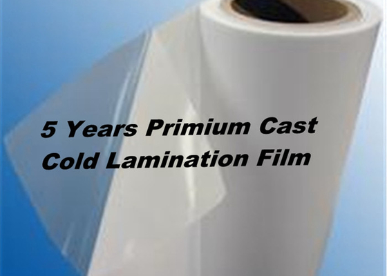 Perlindungan Grafis 1mm Cast vinil Cold mengkilap Lamination Film Gulungan Daya Tahan 5 Tahun